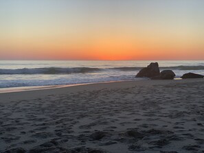 Beach nearby, sun-loungers