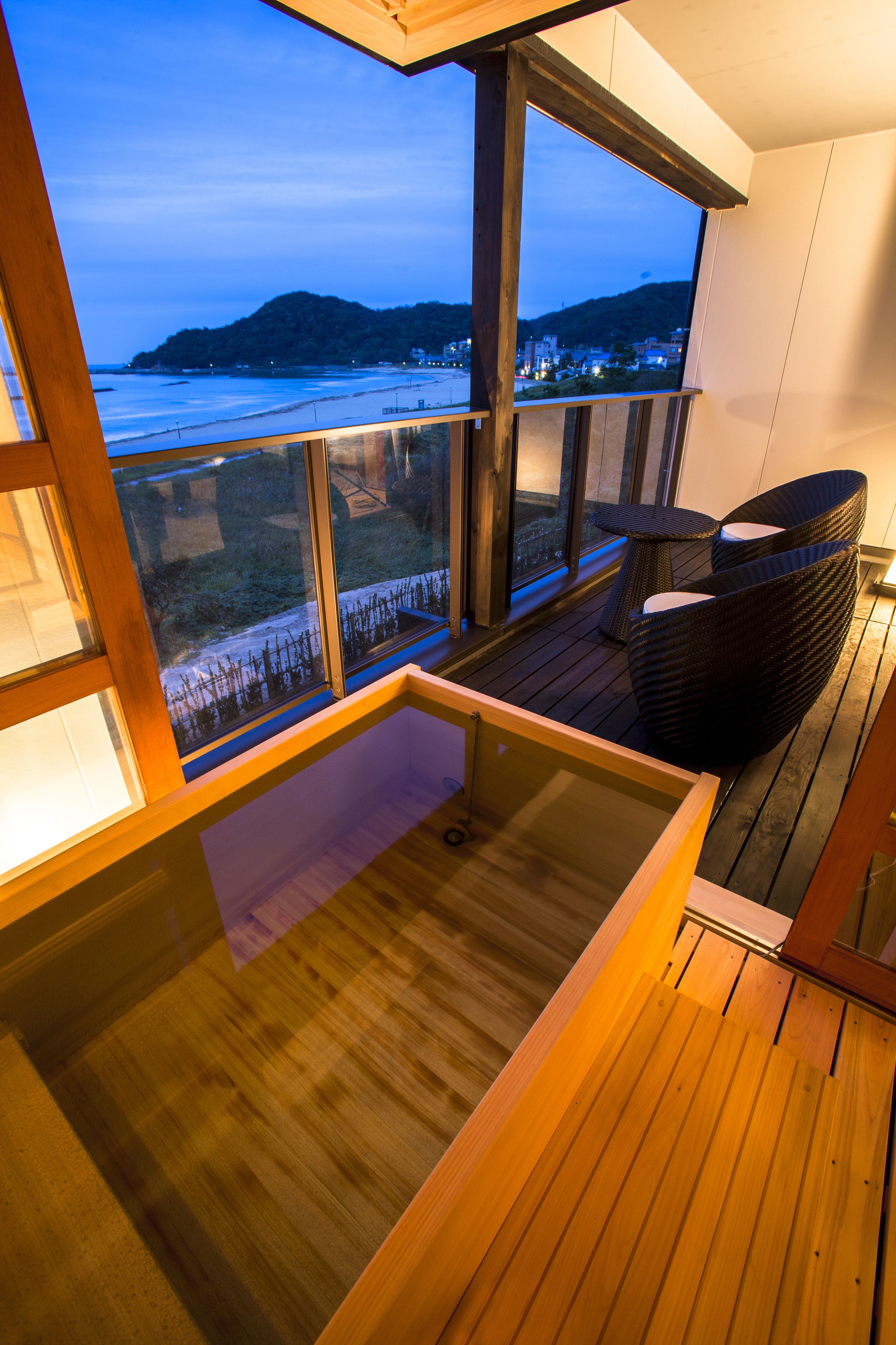 Japanese Style Basic Suite, “SORA,” with Private Open-air Bath | Bathroom | Separate tub and shower, spring water tub, free toiletries, hair dryer