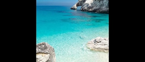 Beach nearby, sun loungers