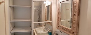 Shower, hair dryer
