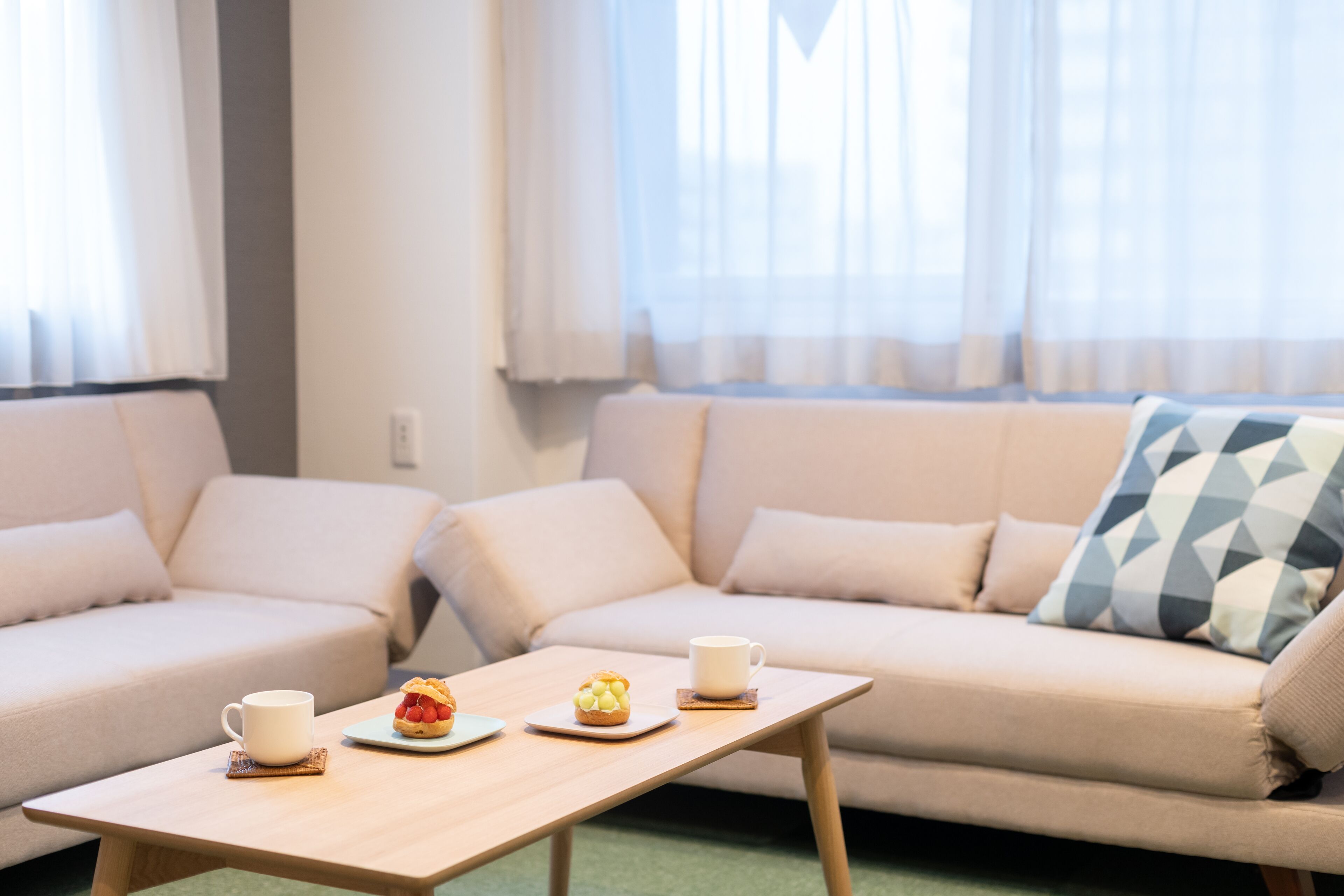 1 bedroom, desk, laptop workspace, blackout curtains