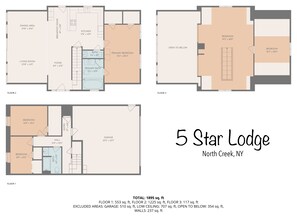 Floor plan - Gather in 5BR Lodge with Epic View, AC, Near Lakes (North Creek)