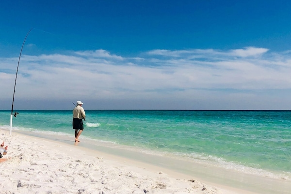 Try your luck at shore fishing