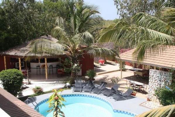 Chambre Double Supérieure, vue piscine | Vue de la chambre