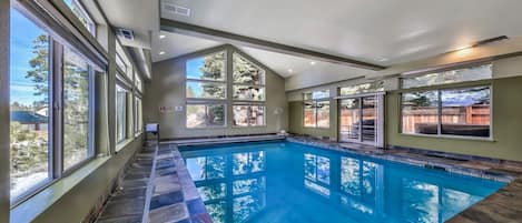 Indoor pool, a heated pool