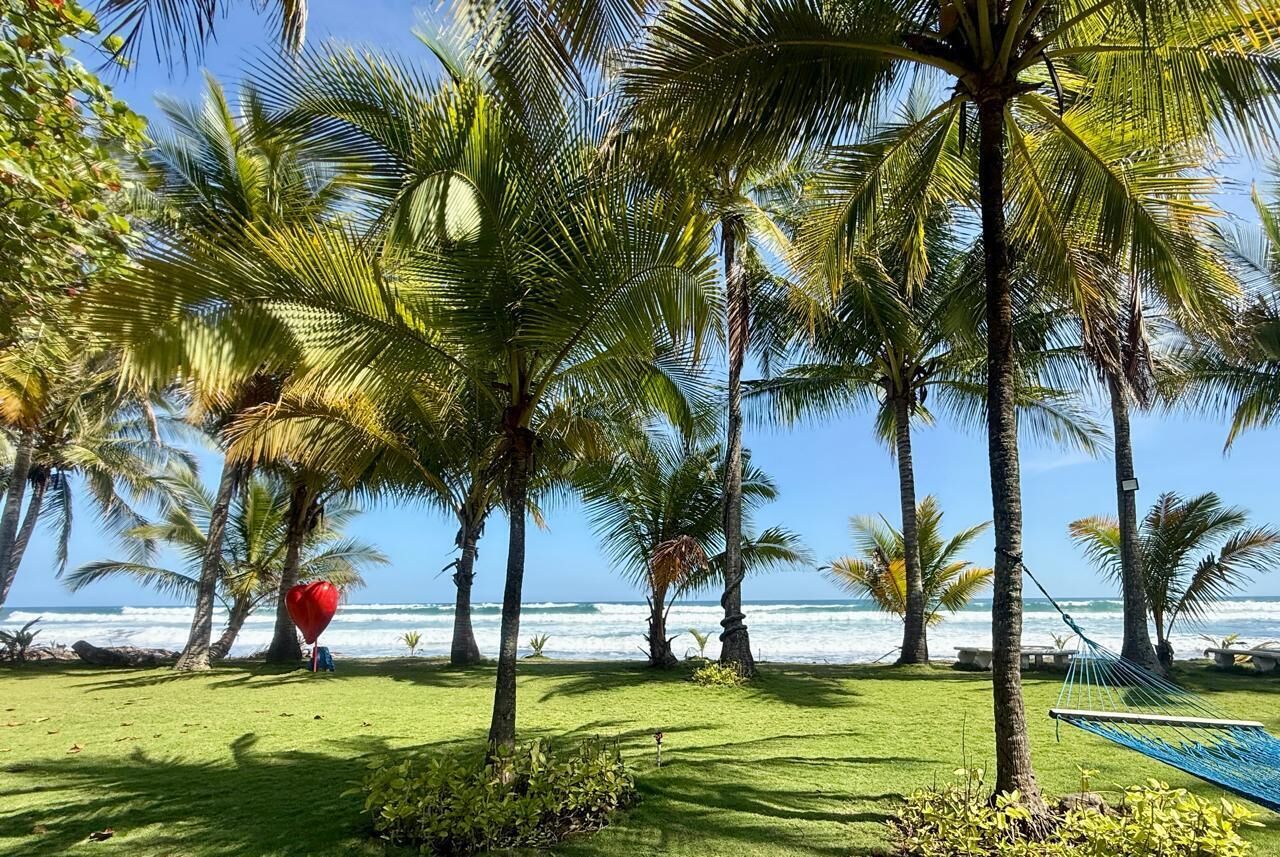 On the beach, sun-loungers, beach towels