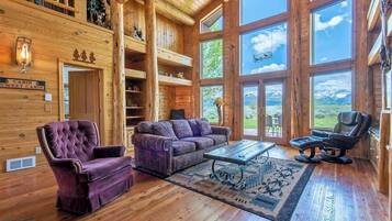 Télévision, cheminée, espaces bureaux