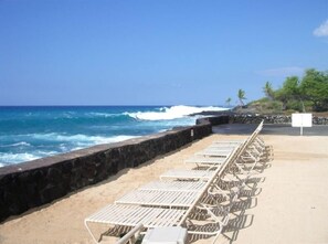 Sun loungers, beach towels