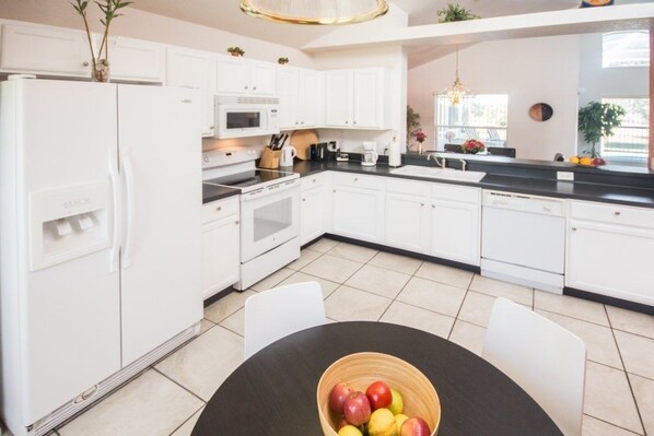 Family Villa, Hot Tub, Garden Area | Shared kitchen