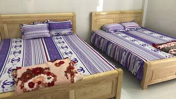 Family Double Room | Desk, laptop workspace, blackout drapes, iron/ironing board