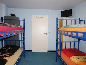 Desk, free WiFi, bed sheets