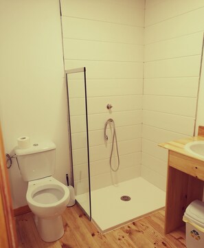 Dormitorio compartido, dormitorio mixto (1 Bed in 12 Bed Dorm) | Baño | Ducha, artículos de higiene personal gratuitos y secador de pelo
