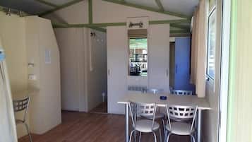 Chalet, 2 Bedrooms (Morea) | Living area | Flat-screen TV, table tennis