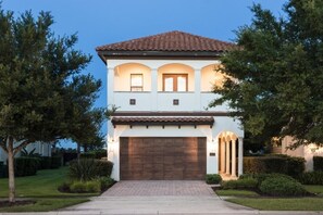 Family Villa, Hot Tub, Garden Area | Front of property – evening/night