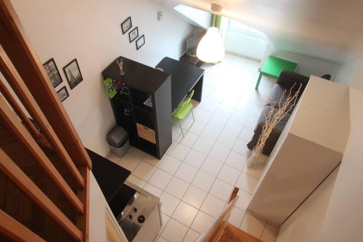 Appartement Duplex, salle de bains attenante (Vue sur château) | 1 chambre