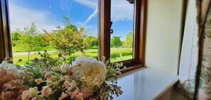 Garden view - The Victorian Barn self catering holidays with pool & hot tubs (Blandford Forum)