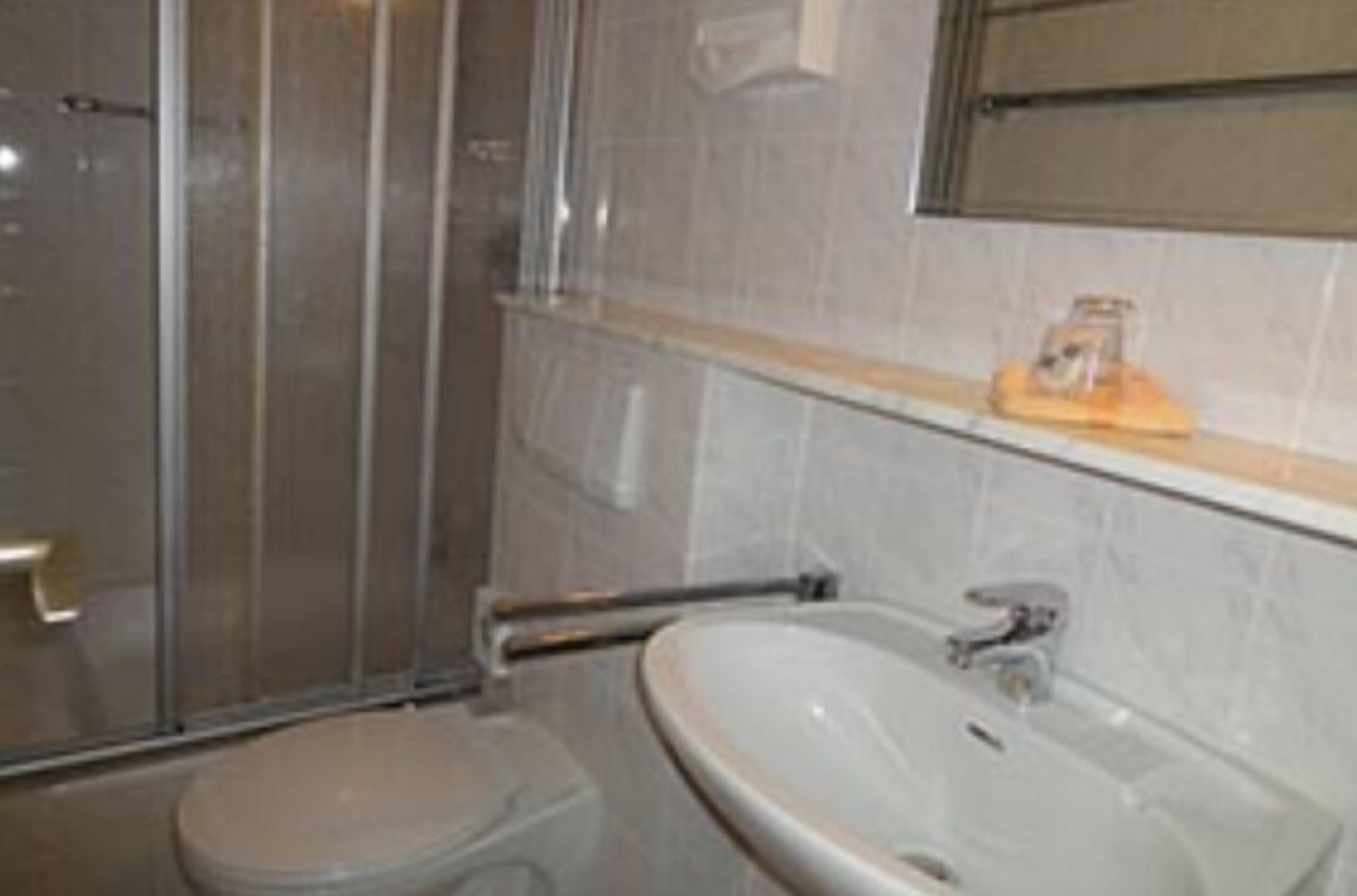 Habitación individual (Waldblick) | Baño | Ducha, secador de pelo, toallas y jabón