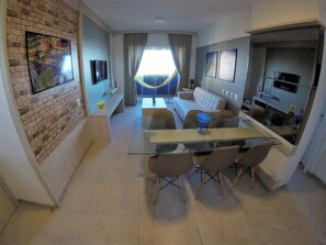 Living area - Apartamento Luxo vista mar, muito aconchegante VP803 (Fortaleza)