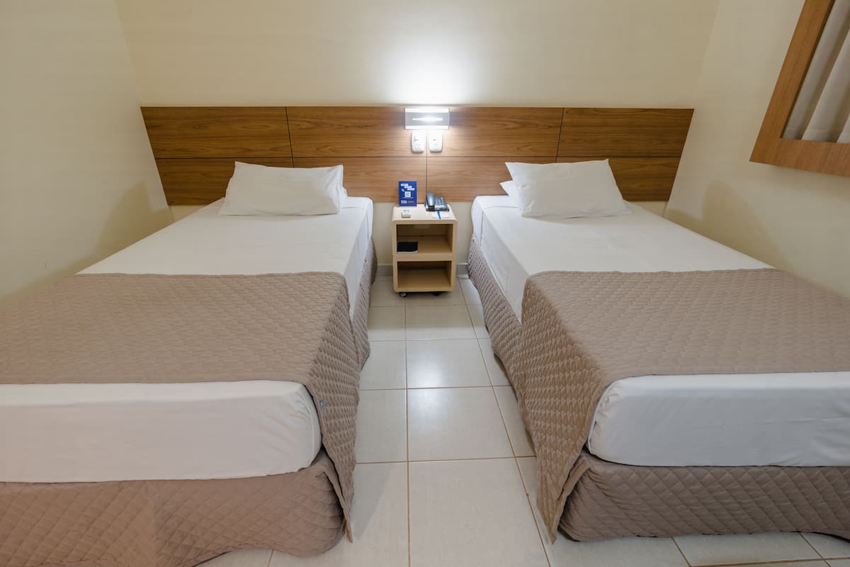 deluxe twin room | minibar, desk, blackout curtains, free wifi