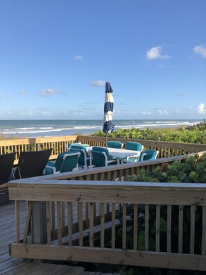 Outdoor dining - Awesome direct ocean beach house! (cocoa beach)