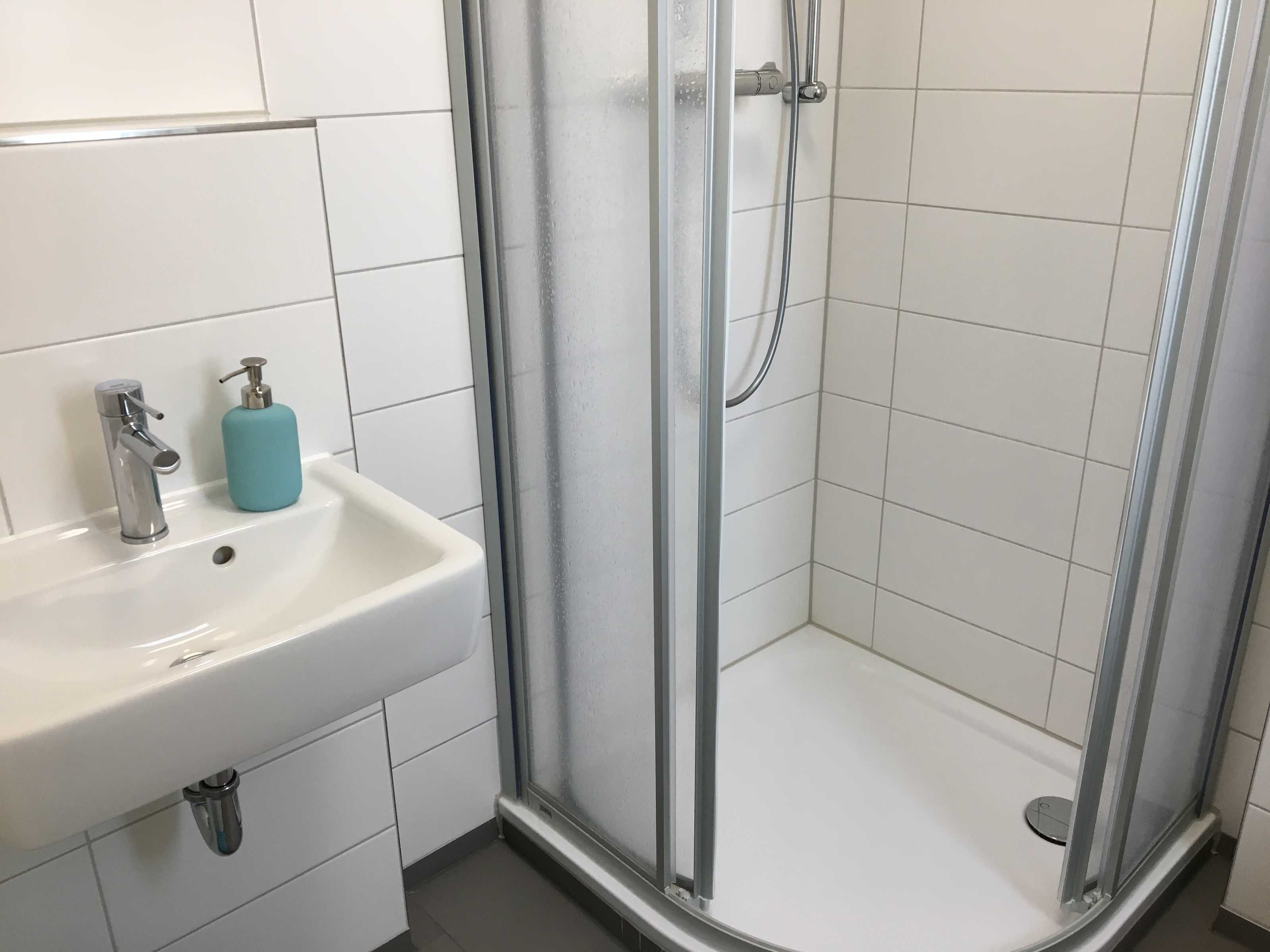 Douche, sèche-cheveux, savon, papier toilette