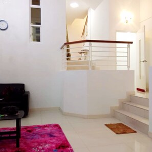 Family House, 6 Bedrooms, Bay View | Living area | LED TV - HomeStay Nimah Seaview (George Town)