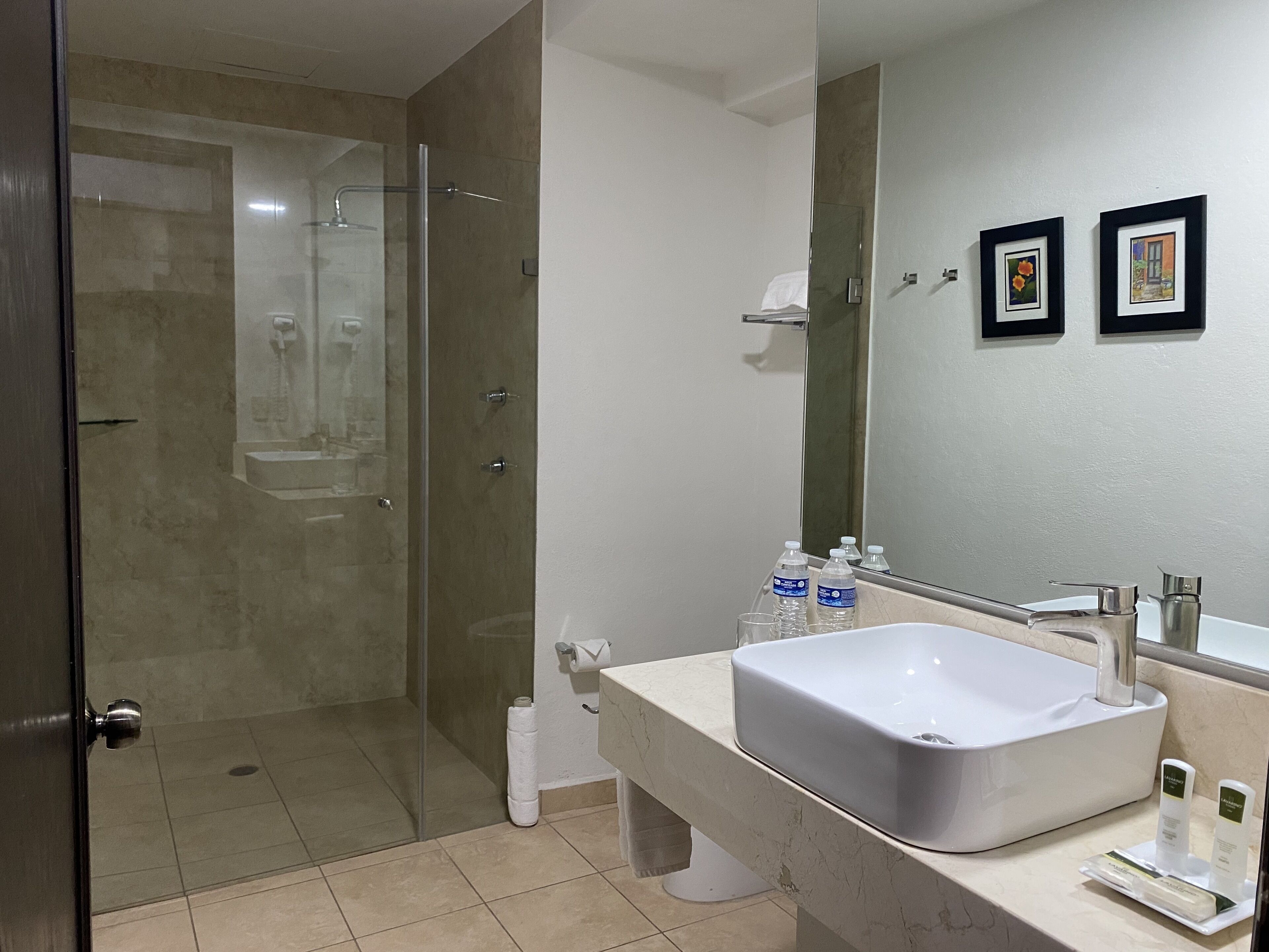 junior double room, 2 double beds, non smoking | bathroom | rainfall showerhead, free toiletries, hair dryer, slippers