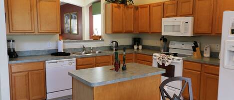 Villa, Private Pool | Private kitchen | Full-size fridge, microwave, oven, stovetop