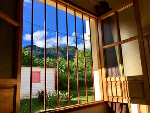 Familiekamer, 2 tweepersoonsbedden, privébadkamer, uitzicht op bergen | Een minibar, verduisterende gordijnen, een strijkplank/strijkijzer