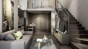 50-tums smart-tv med kabelkanaler och tv