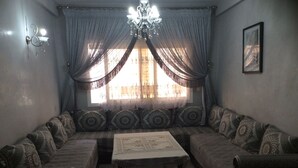 Luxury Apartment, 2 Bedrooms, Smoking | Living room - Apt Casa North (Tangier)