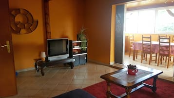 Tv, dvd-spelare och böcker
