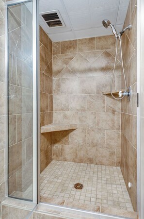 Hair dryer, towels, toilet paper