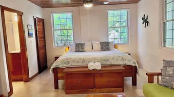 1 slaapkamer, een kluis op de kamer, een strijkplank/strijkijzer