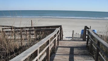 On the beach, beach towels