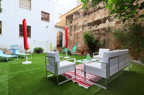 house of the walled courtyards in historical center 