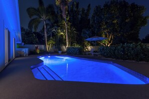 屋外プール、温水プール