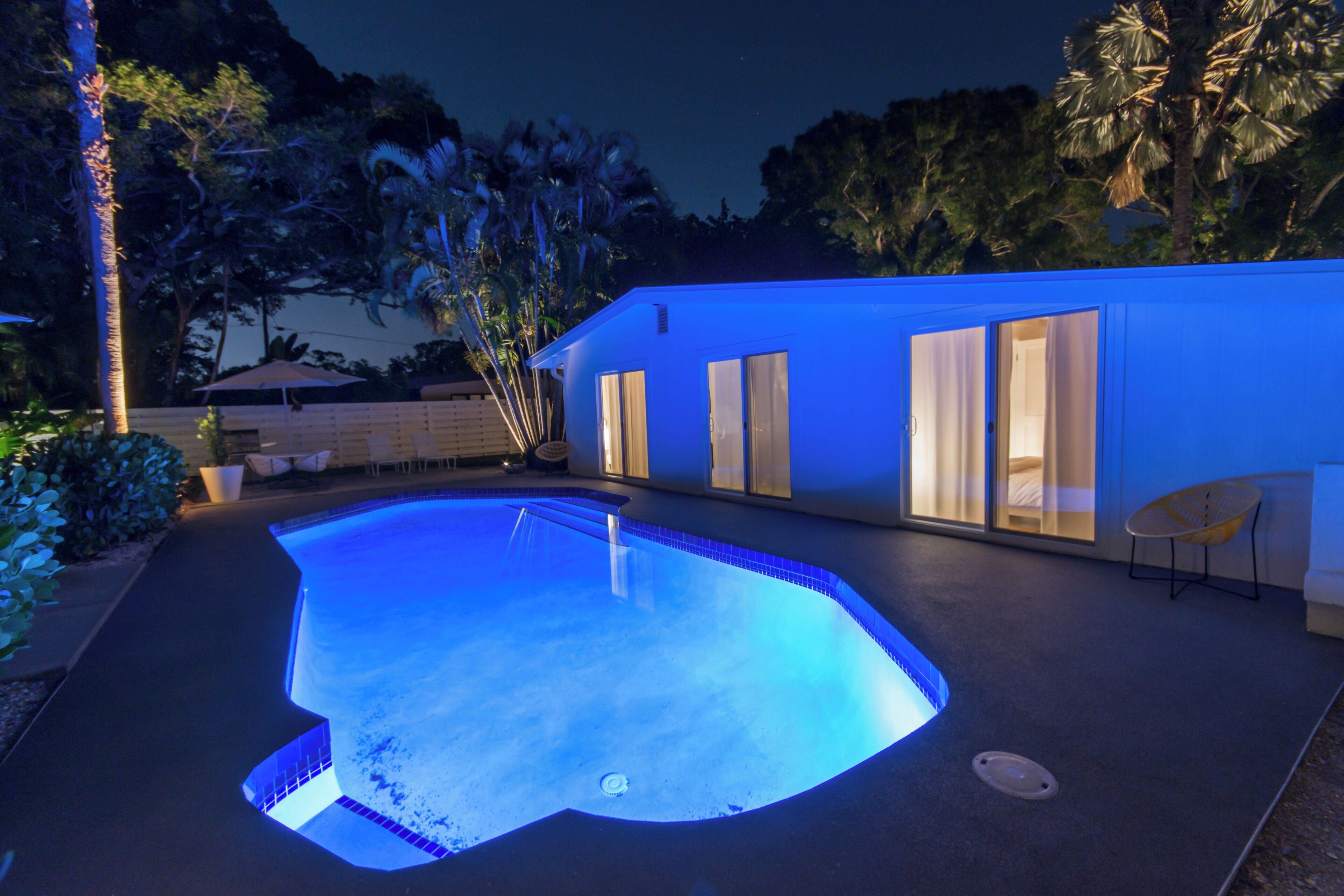 Piscine extérieure, piscine chauffée