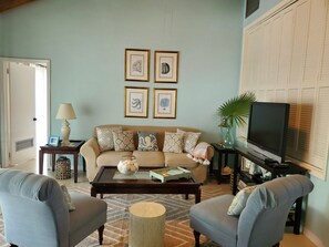 Smart TV, DVD player, books