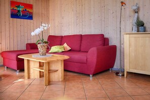 Una televisión, una chimenea