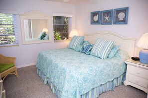 1 bedroom, desk, iron/ironing board, travel cot