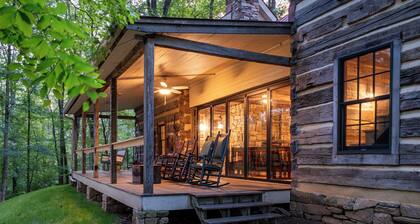Restored Double Log Cabin on 400 Mountain Acres