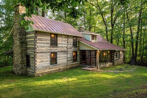 Exterior - Restored Double Log Cabin on 400 Mountain Acres (Covesville)