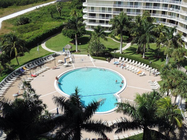 A heated pool
