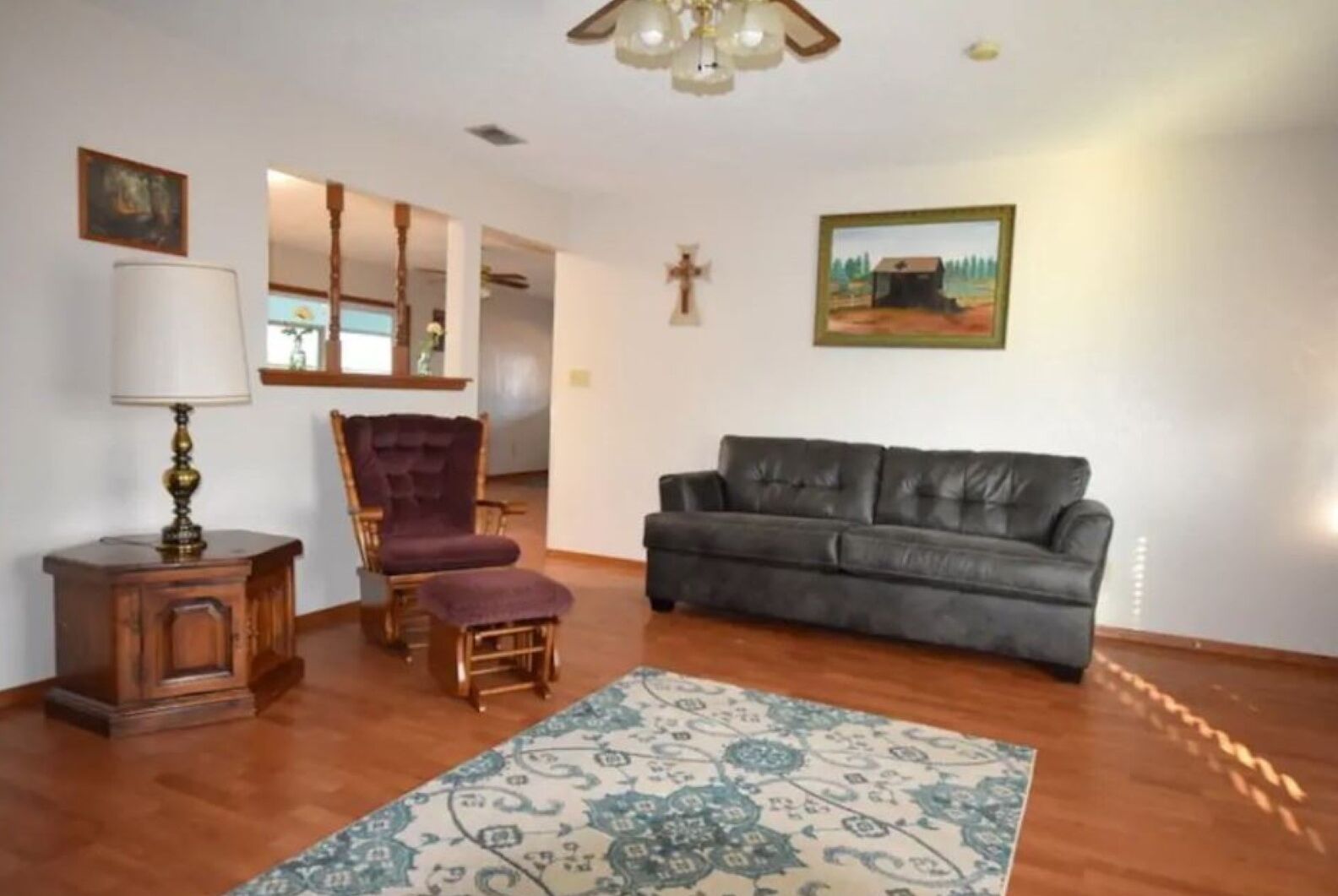 TV, DVD player, books, video library