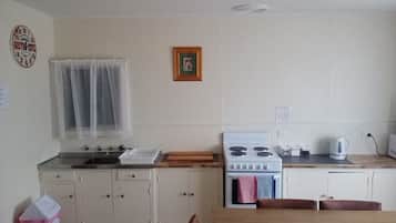 Fridge, microwave, oven, electric kettle