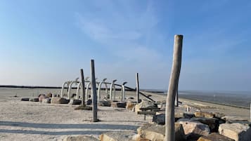 Beach nearby, sun-loungers