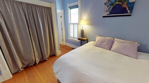 2 bedrooms, iron/ironing board, travel crib, WiFi