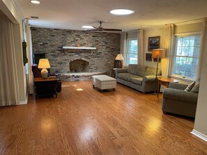 TV, fireplace, DVD player