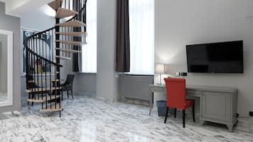 Luxury Duplex A | 埃及棉床單、高級寢具、羽絨被、迷你吧